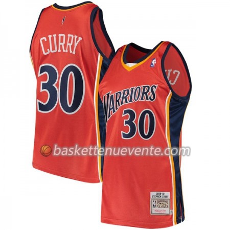 Maillot Basket Golden State Warriors Stephen Curry 30 Hardwood Classics Orange Swingman - Homme